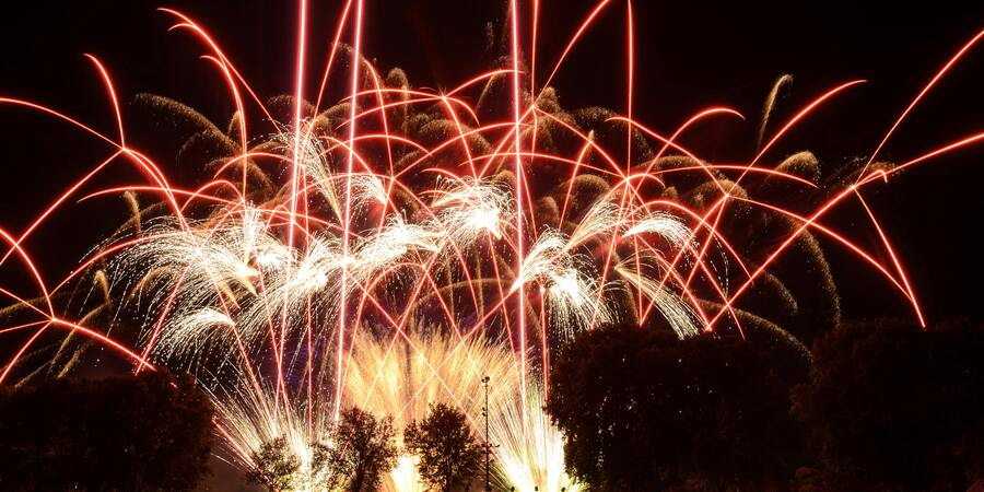 Fireworks at night.Just like actual Olympic .Arrange Mini Olympic games Opening cermony as well